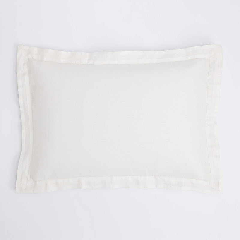 Linen Pillow Sham with Grosgrain Ribbon