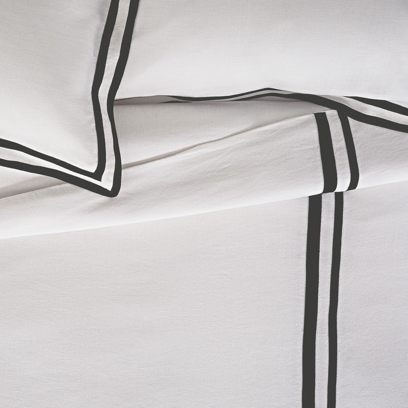 Linen Duvet Cover with Grosgrain Ribbon
