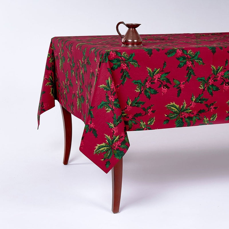 Holly Print Tablecloth